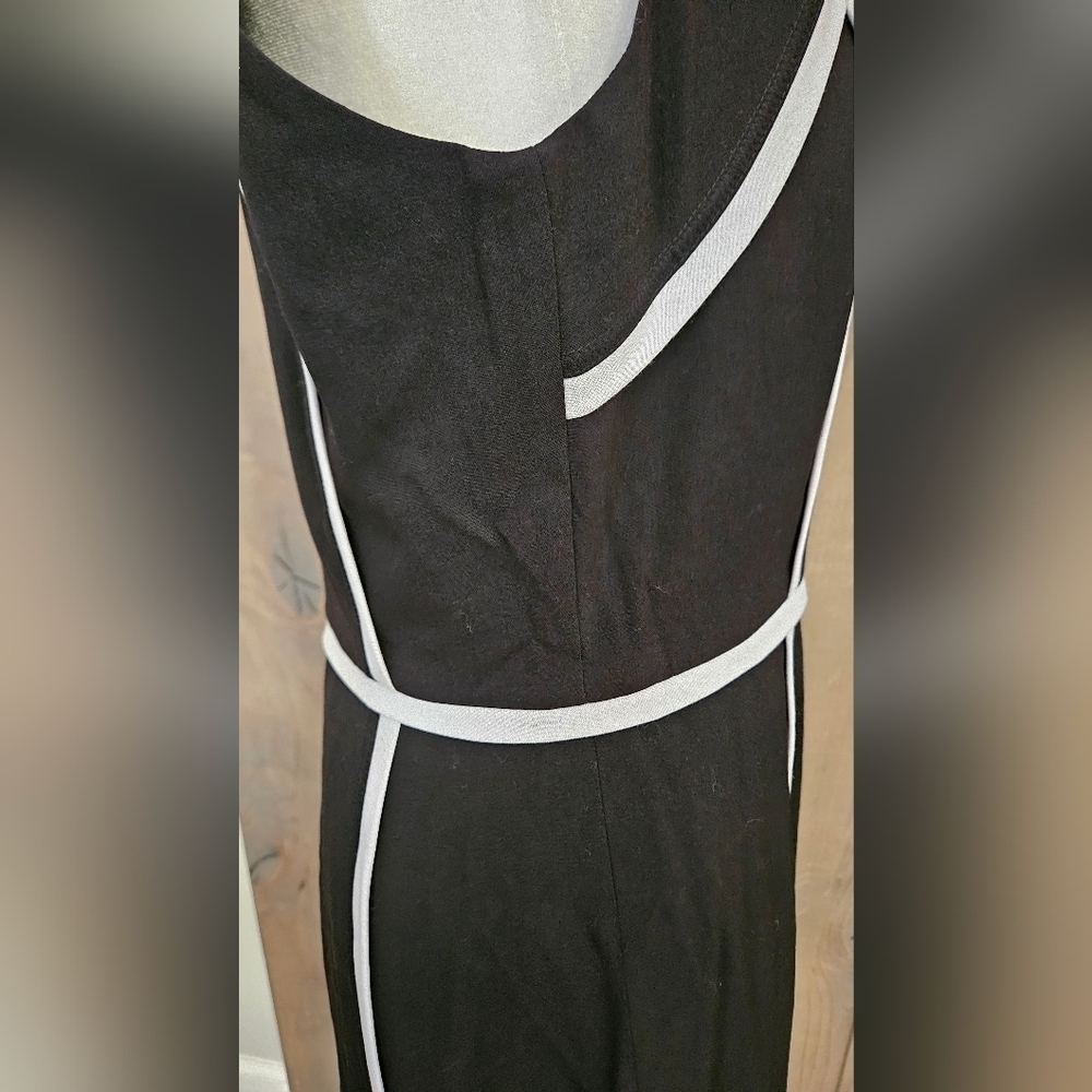 Ellen Tracy Black & White Piped Sheath Dress NWT Size 8 - Picture 10 of 15